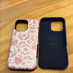 OtterBox Floral Pink and Solid Blue Phone Case Duo
